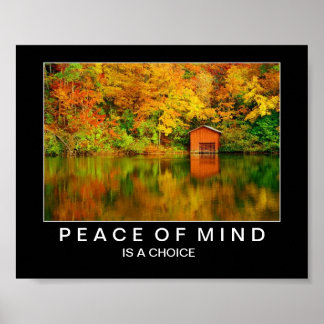 Poster Réflexions sur le lac d'automne : la paix de l'esp