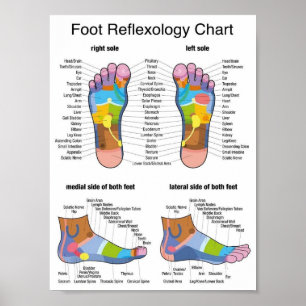 Poster réflexologie des pieds 7x9"