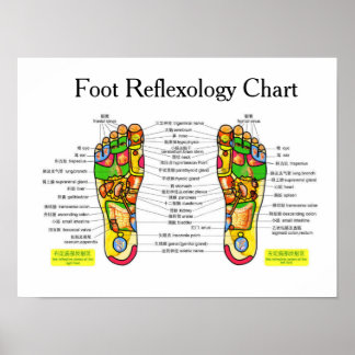 Poster Réflexologie du pied -16x12"