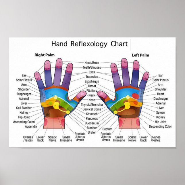 Poster Réflexologie manuelle 14x10 pouces (Devant)