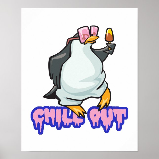 Poster refroidir le pingouin (Devant)