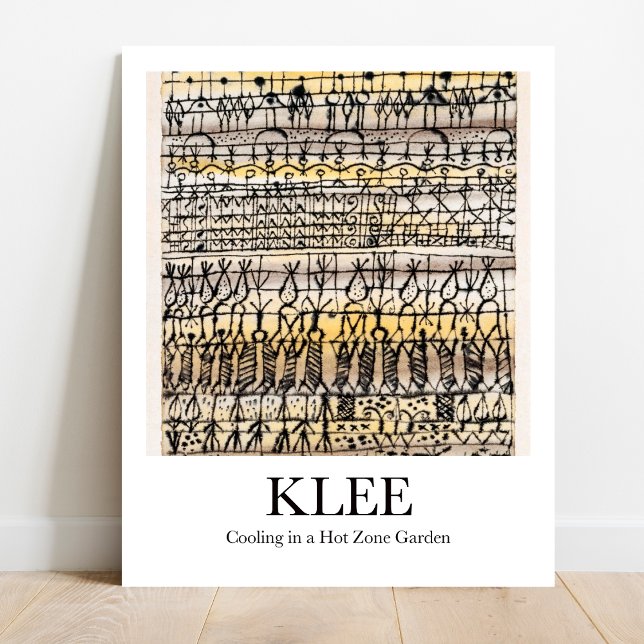Poster Refroidissement dans un jardin chaud par Paul Klee (Klee's whimsical "Cooling in a Hot Zone Garden"!  Own this surreal masterpiece as a poster.)