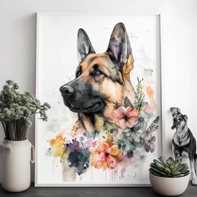 Poster Regal German Shepard Une fusion du pouvoir (Créateur téléchargé)