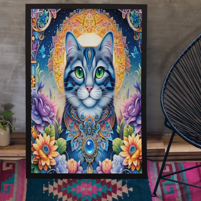 Poster Regard Feline : Le chat émeraude (Créateur téléchargé)