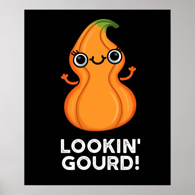 Poster Regard Gourd Funny Veggie Pun Dark BG (Devant)