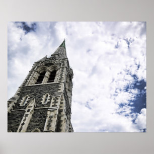 Poster Regard vers le ciel sur l'affiche de Christchurch