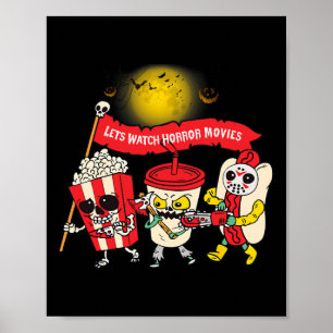 Poster Regarder des films d'horreur Halloween drôle Fantô