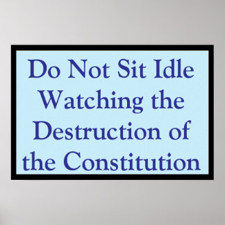 Poster Regarder la Constitution être détruite