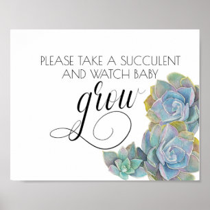 POSTER REGARDEZ-MOI CROÎTRE, BABY SHOWER, FAVEUR, FAVEUR