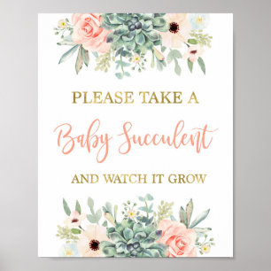 Poster Regardez-moi pousser des succulents signe