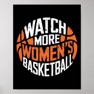 Poster Regardez plus de femmes Sketll Bold Motivationnel