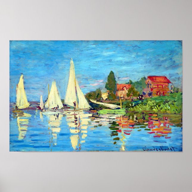 Poster Regatta À Argenteuil, Claude Monet (Devant)