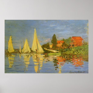 Poster Regatta at Argenteuil by Claude Monet