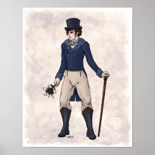 Poster Regency Mode - Gentleman #1 - 11x14 Art Print
