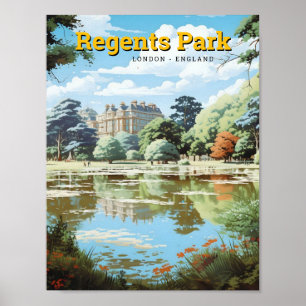 Poster Regents Park London Angleterre Art Vintage voyage