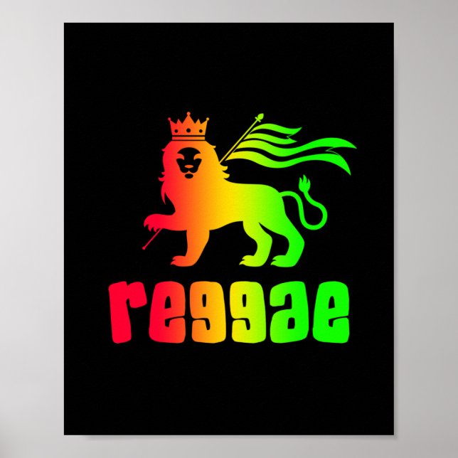 Poster Reggae Rasta Lion (Devant)