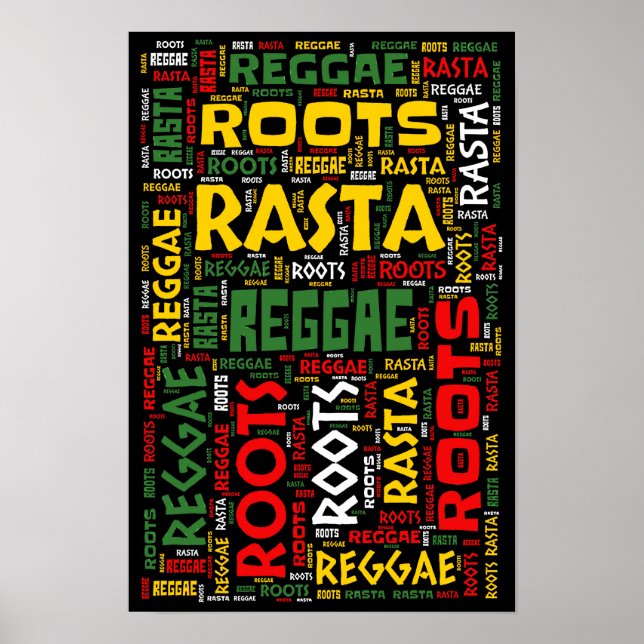 Poster Reggae WordArt (Devant)