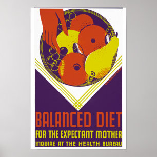Poster Régime équilibré pour la mère attenante