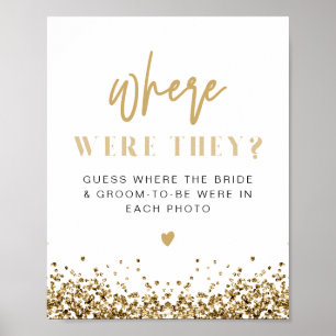 Poster REGINA Yellow Gold Glitter Où étaient-ils signe