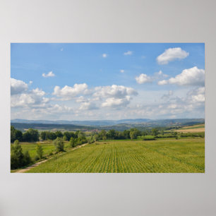 Poster Région Auvergne dans le Massif Central de France