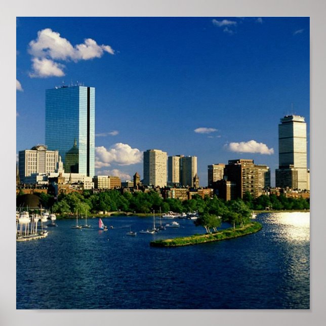 Poster Région de Boston Back Bay (Devant)