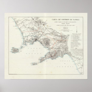 Poster Région de Naples Italie
