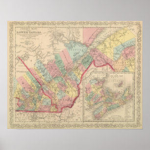 Poster Région inférieure est du Canada