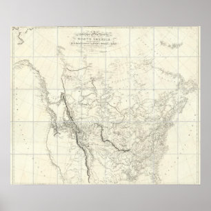 Poster Régions intérieures de l'Amérique du Nord