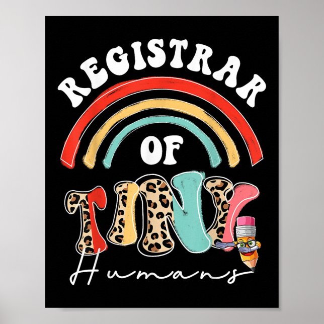 Poster Registrar Of Tiny Humans, Funny School Team Regist (Devant)