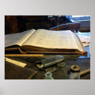 Poster Registre et lunettes