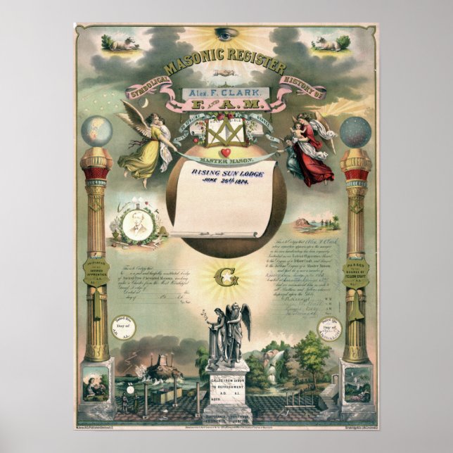 Poster Registre maçonnique 1876 (Devant)