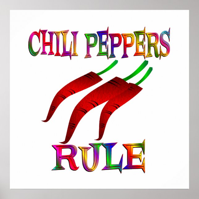 Poster Règle Chili Peppers (Devant)