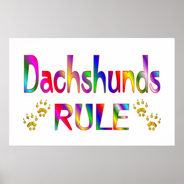 Poster Règle Dachshunds (Devant)