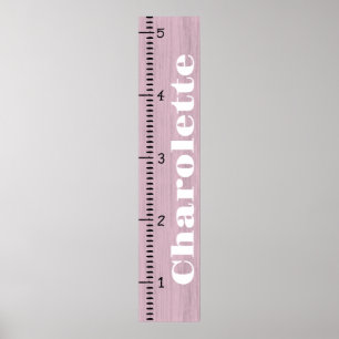 Poster Règle de courbe de croissance féminine personnalis