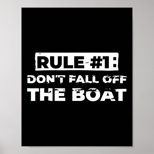 Poster Règle de croisière amusante n°1 Ne tombez pas de l (Devant)