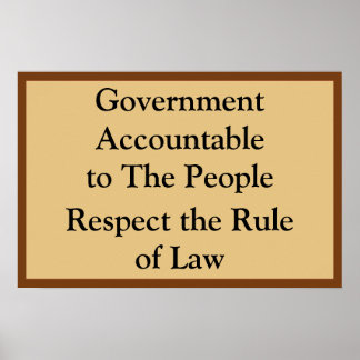 Poster Règle de droit responsable du gouvernement