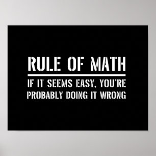 Poster Règle des maths