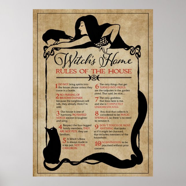 Poster Règlement intérieur de la sorcière (Devant)