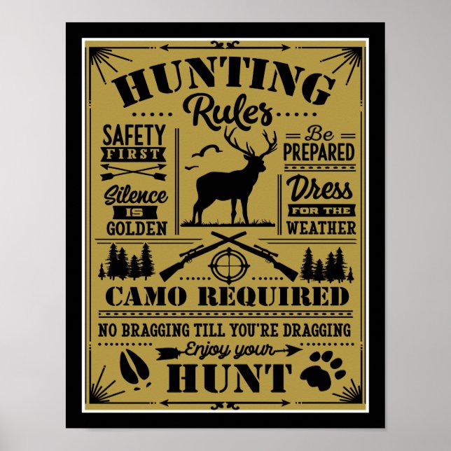 Poster Règles de chasse (Devant)