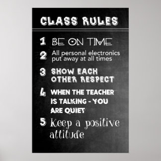 Poster Règles de classe