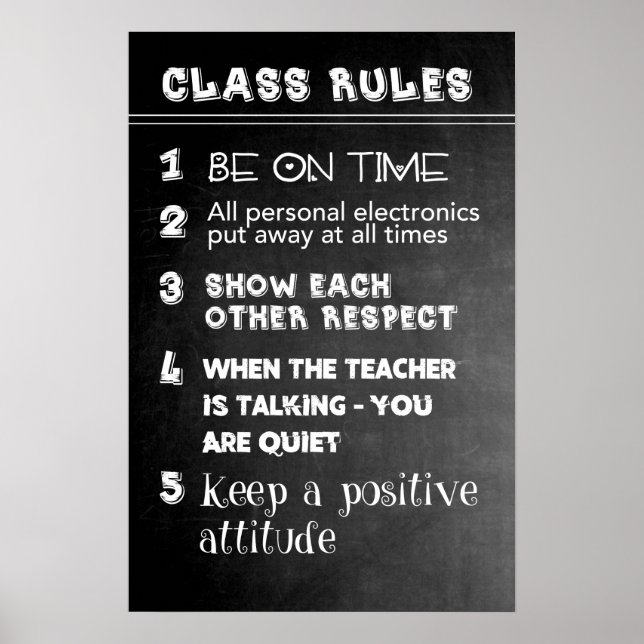 Poster Règles de classe (Devant)