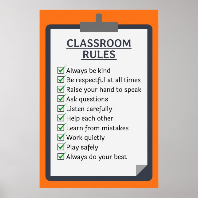 Poster Règles de classe (Devant)