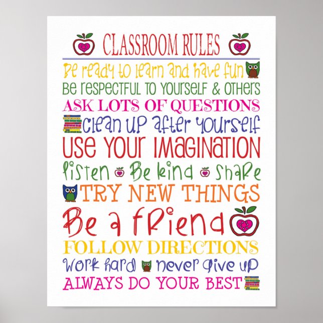 Poster Règles de classe (Devant)