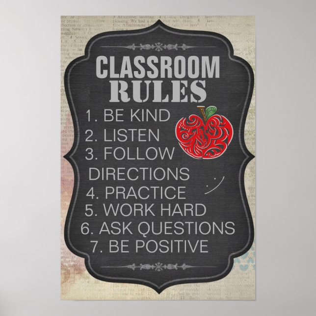 Poster Règles de classe (Devant)
