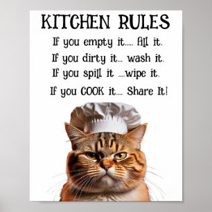 POSTER RÈGLES DE CUISINE