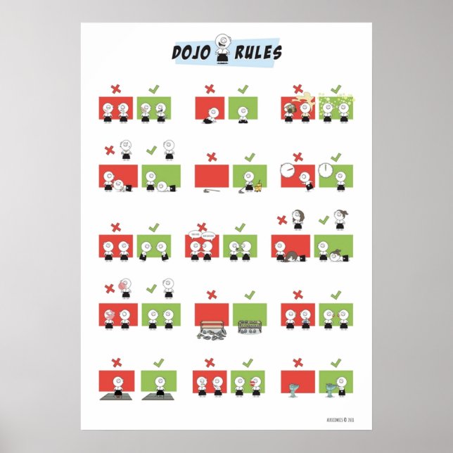 Poster Règles de Dojo Aikido (Devant)
