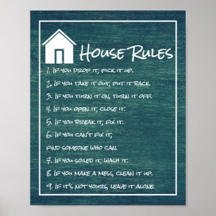 Poster Règles de la Chambre