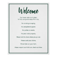 Règles de la Maison de vacances Modèle vert foncé 