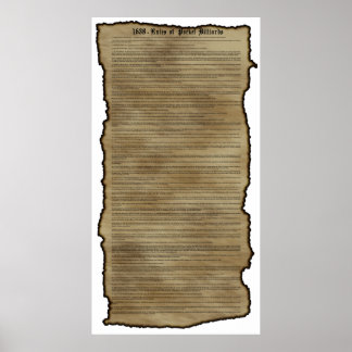 Poster Règles de pool