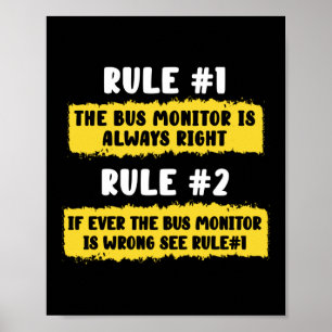 Poster Règles de surveillance des autobus scolaires